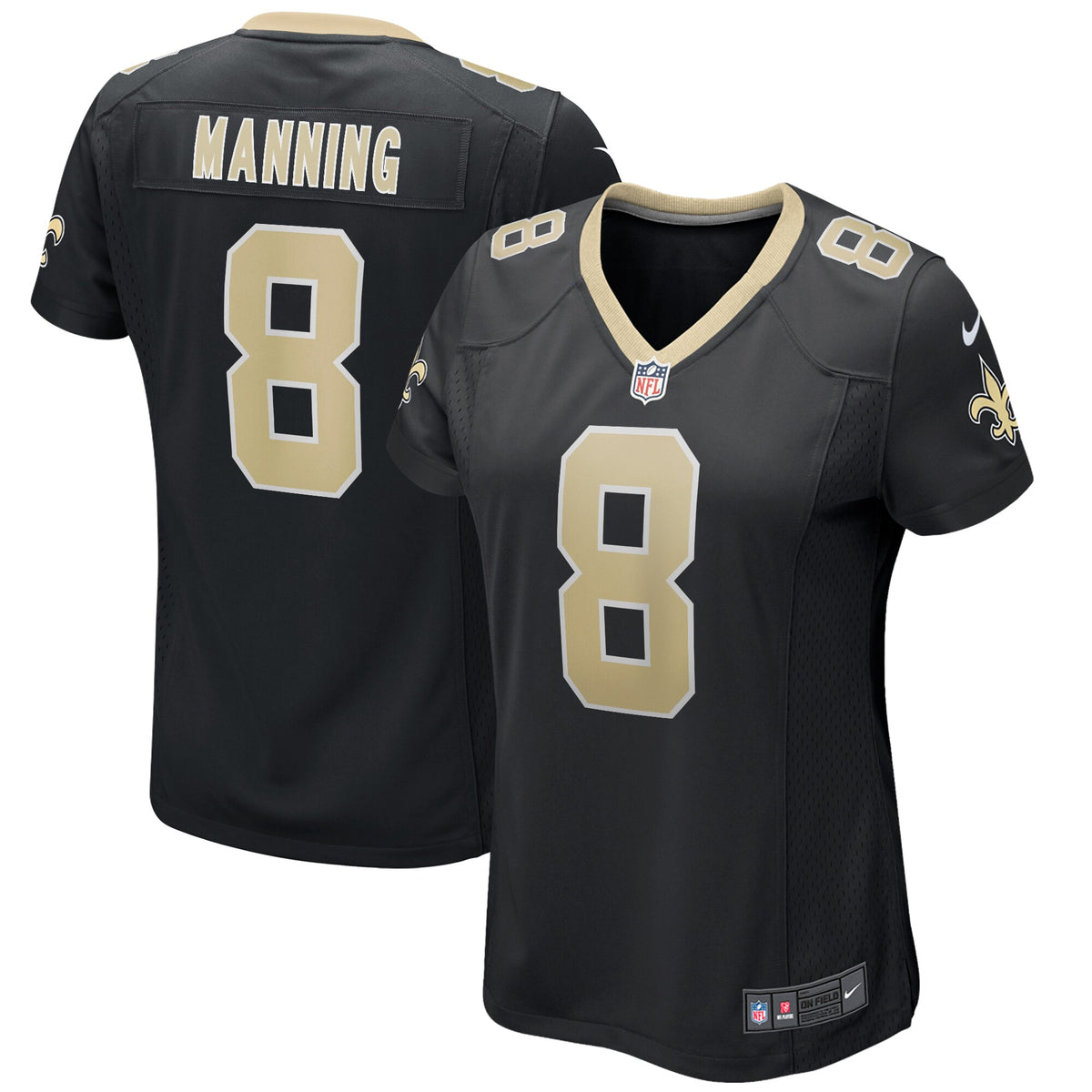 Archie Manning New Orleans Saints Nike Womens Game Retired Player Jersey Black
