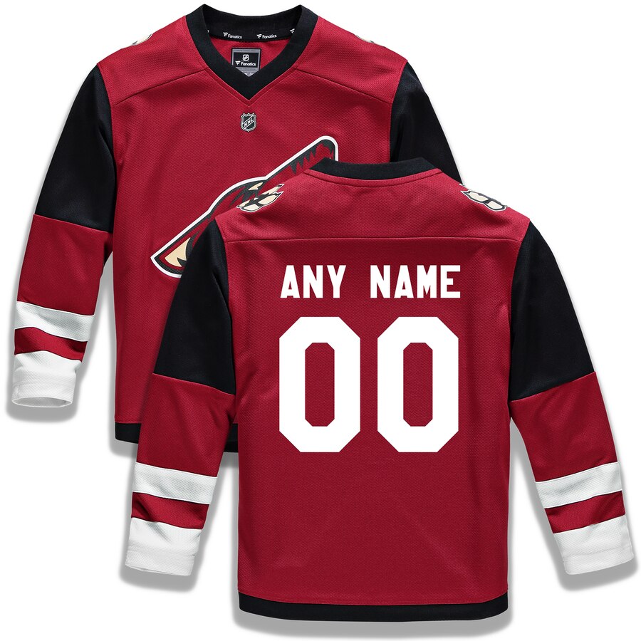 Arizona Coyotes Fanatics Branded Youth Home Replica Custom Jersey Red