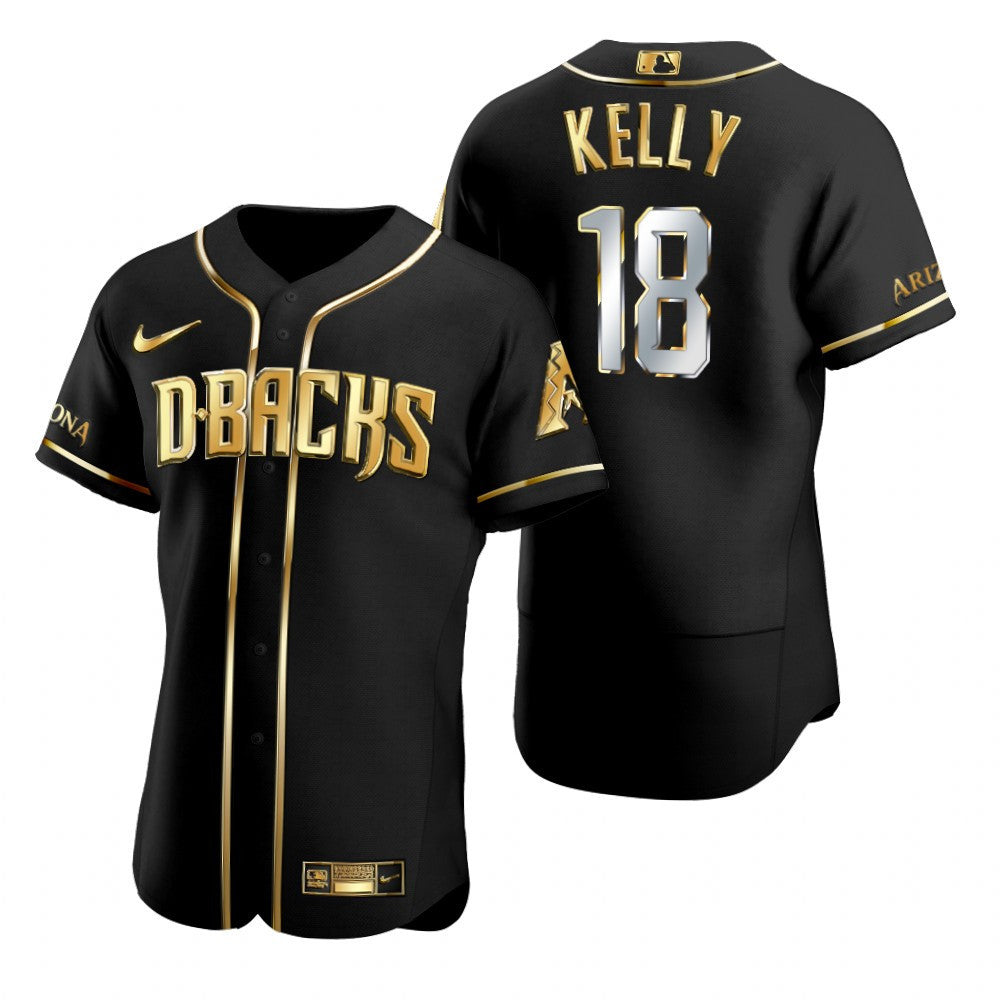 Arizona Diamondbacks 18 Christian Walker Mlb Golden Brandedition Black Jersey Gift For Diamondbacks Fans