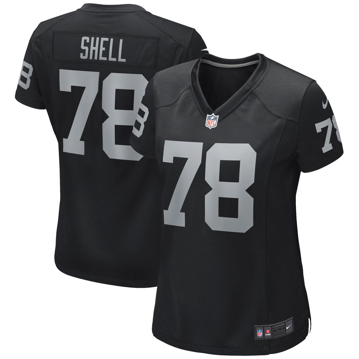 Art Shell Las Vegas Raiders Nike Womens Game Retired Player Jersey Black
