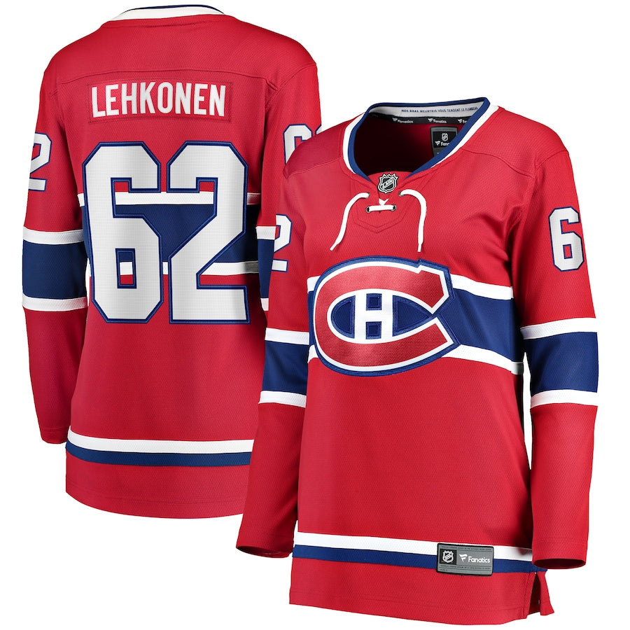 Artturi Lehkonen Montreal Canadiens Fanatics Branded Womens Home Breakaway Player Jersey Red