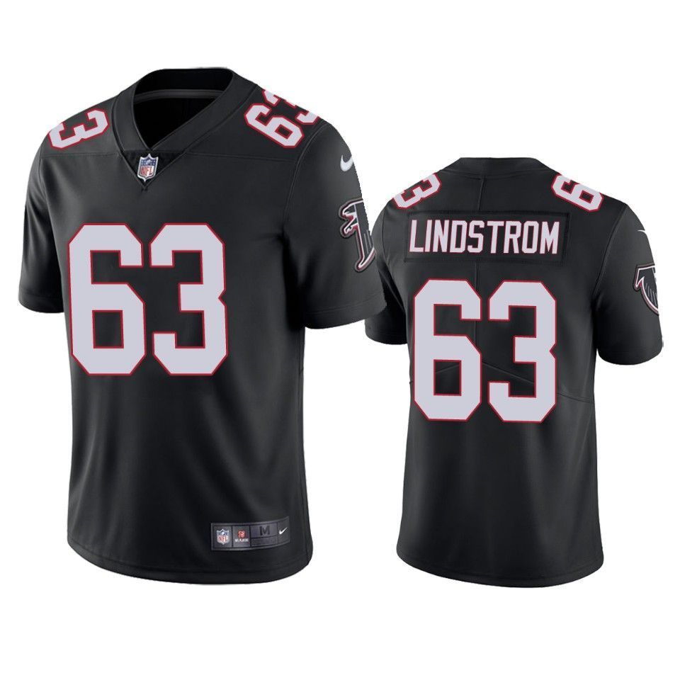 Atlanta Falcons Chris Lindstrom 2019 Nfl Draft Black Vapor Limited Jersey