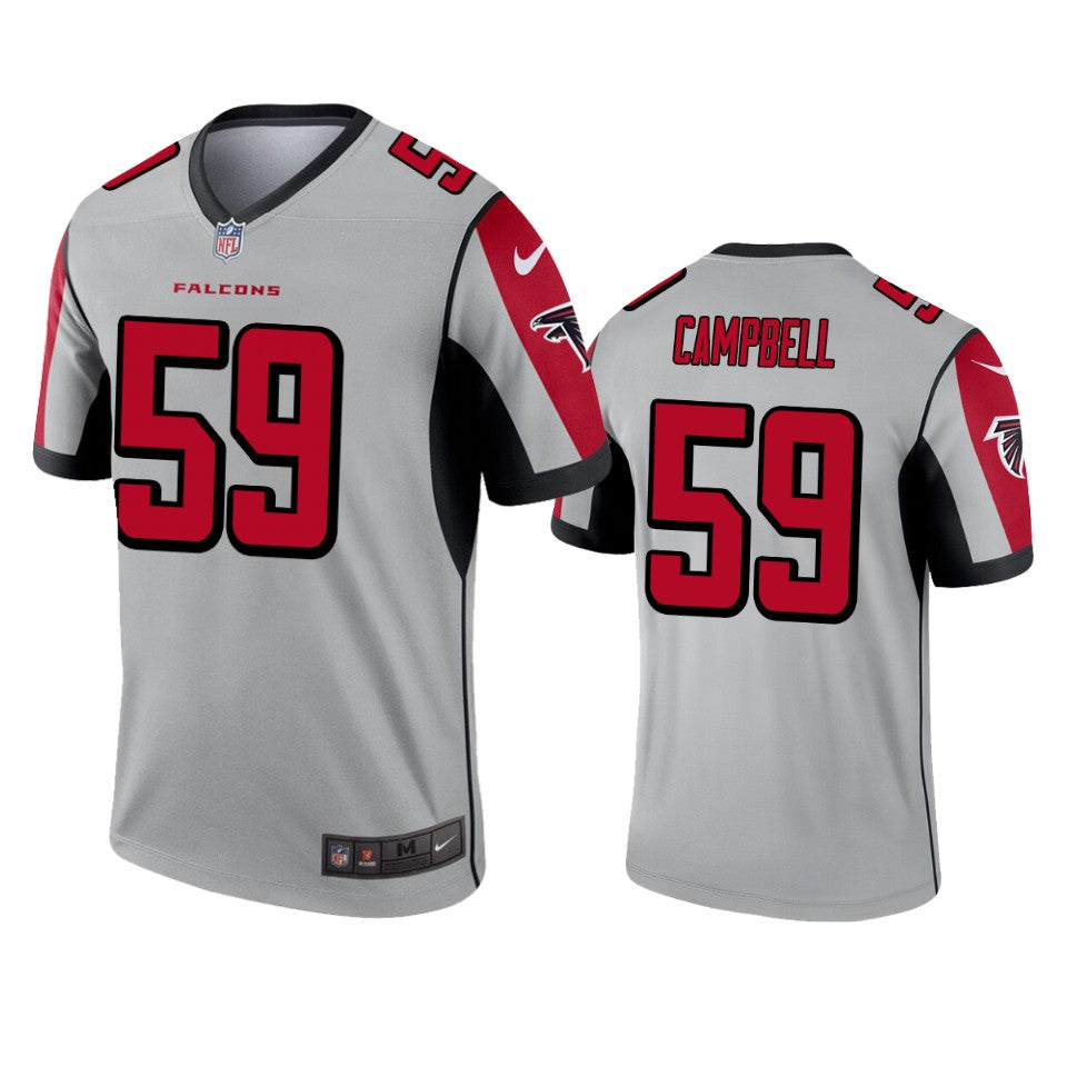 Atlanta Falcons Devondre Campbell Silver Inverted Legend Jersey