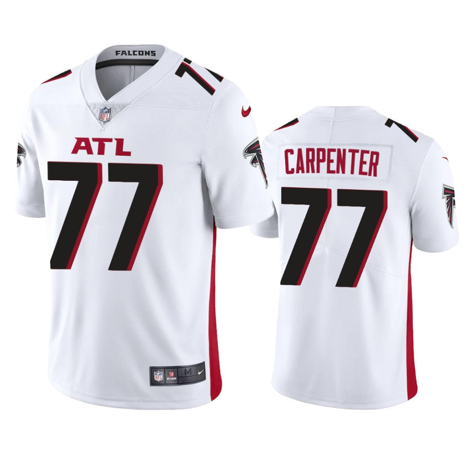 Atlanta Falcons James Carpenter White 2020 Vapor Limited Jersey Mens