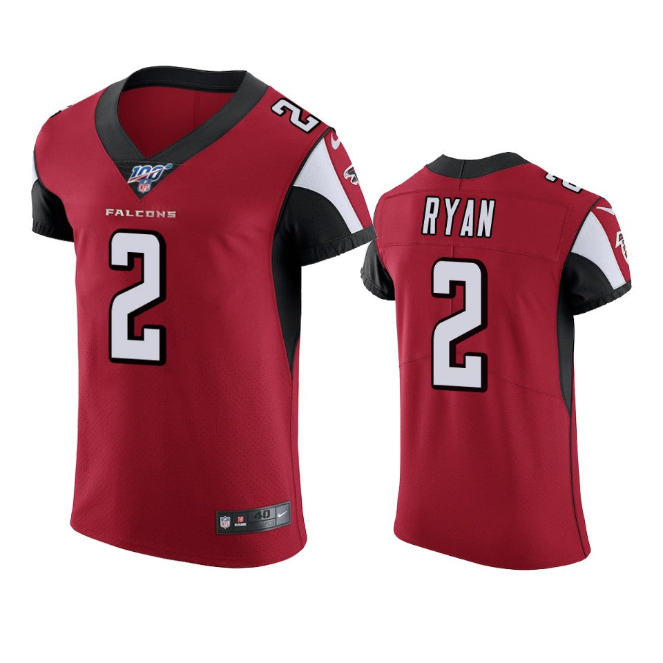Atlanta Falcons Matt Ryan Red 100th Season Vapor Elite Jersey