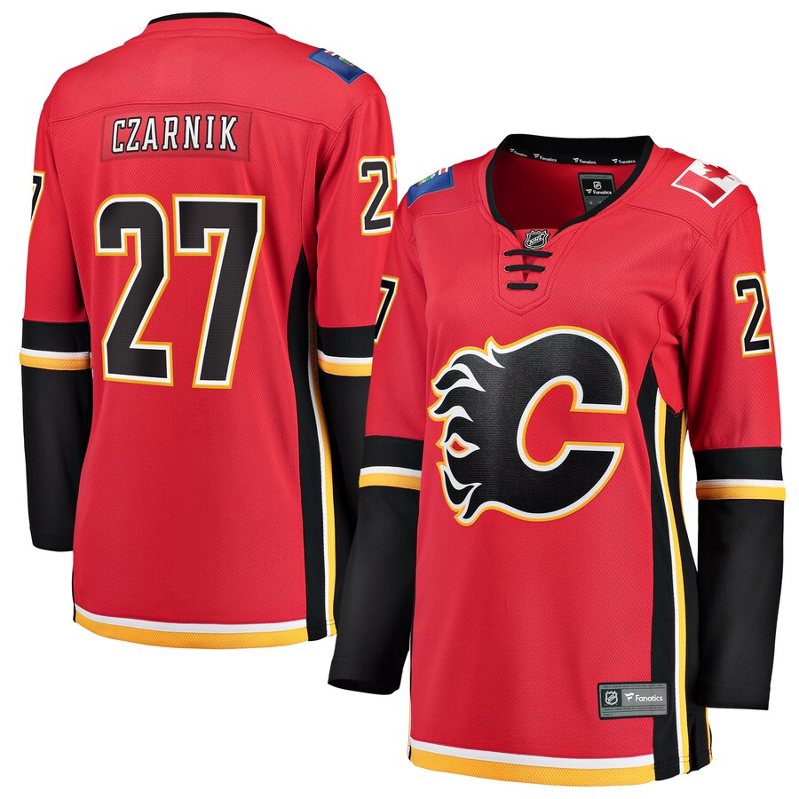 Austin Czarnik Calgary Flames Fanatics Branded Womens Home Breakaway Player Jersey Red