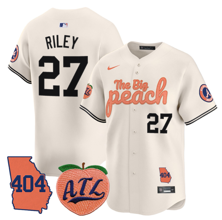 Austin Riley Jersey #27 Atlanta Braves 404 & The Big Peach Premier Limited Stitc