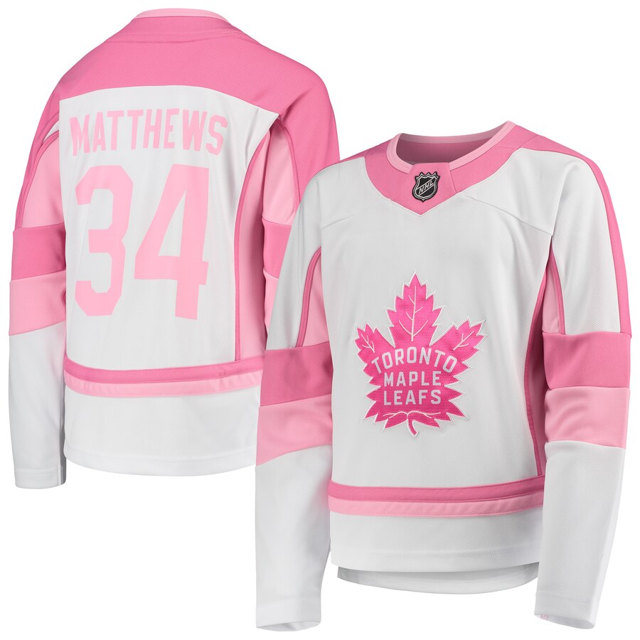 Auston Matthews Toronto Maple Leafs Girls Youth Fashion Player Jersey White