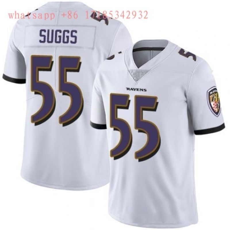 Baltimore Ravens Terrell Suggs 55 2020 Nfl White Jersey Jersey