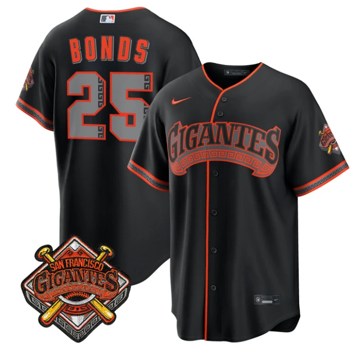Barry Bonds Jersey #25 San Francisco Giants Los Gigantes Vapor All Stitched