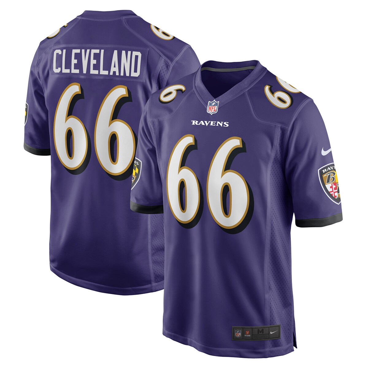 Ben Cleveland Baltimore Ravens Nike Game Jersey Purple