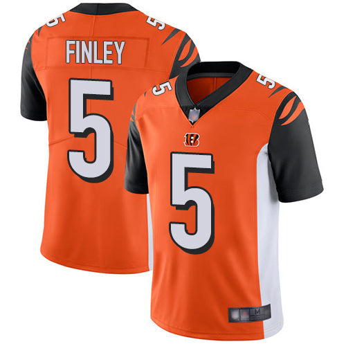 Bengals 5 Ryan Finley Orange Alternate Mens Stitched Football Vapor Untouchable Limited Jersey