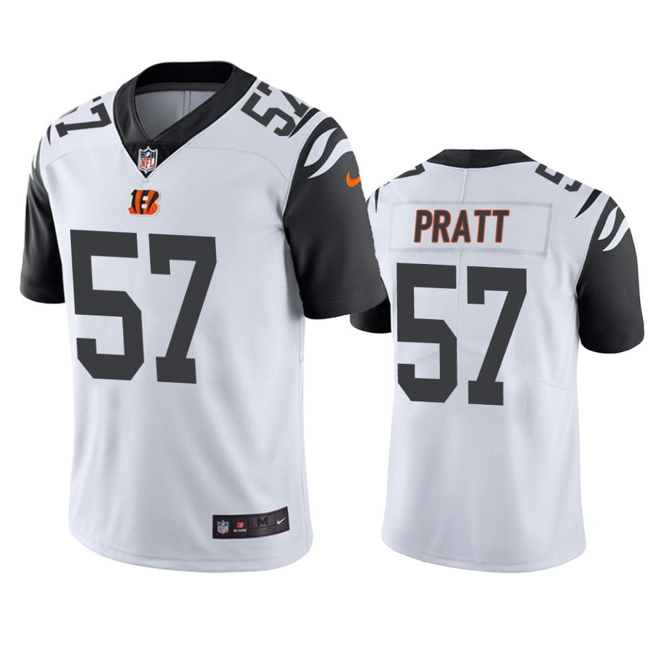 Bengals Germaine Pratt White Color Rush Limited Jersey