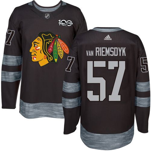 Blackhawks 57 Trevor Van Riemsdyk Black 1917 2017 100th Anniversary Stitched Nhl Jersey