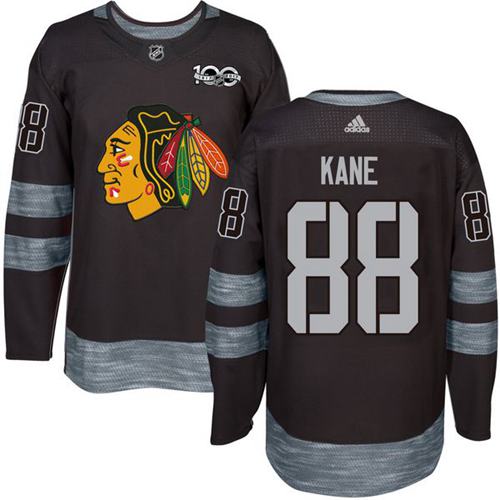 Blackhawks 88 Patrick Kane Black 1917 2017 100th Anniversary Stitched Nhl Jersey