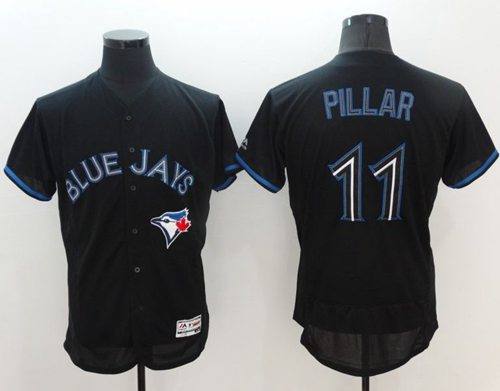 Blue Jays 11 Kevin Pillar Black Fashion Flexbase Authentic Collection Stitched Mlb Jersey