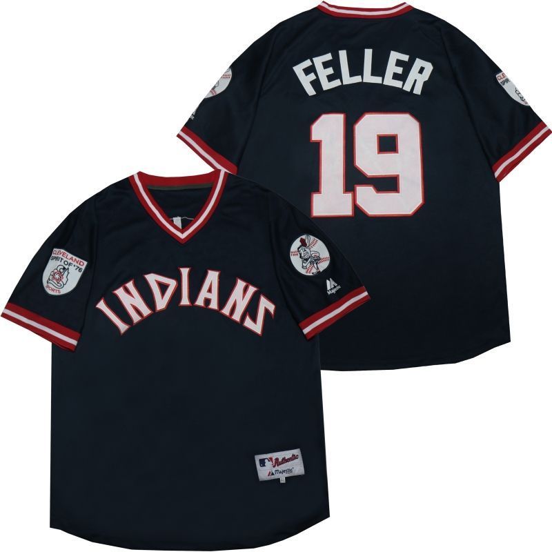 Bob Feller 19 2020 Mlb Black Jersey