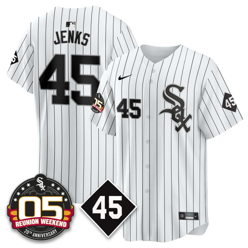 Bobby Jenks Jersey #45 Chicago White Sox 2025 Reunion Weekend Stitched White
