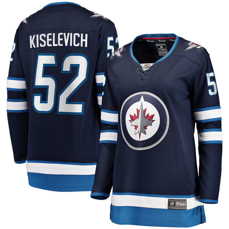 Bogdan Kiselevich Winnipeg Jets Fanatics Branded Womens Home Breakaway Player Jersey Navy