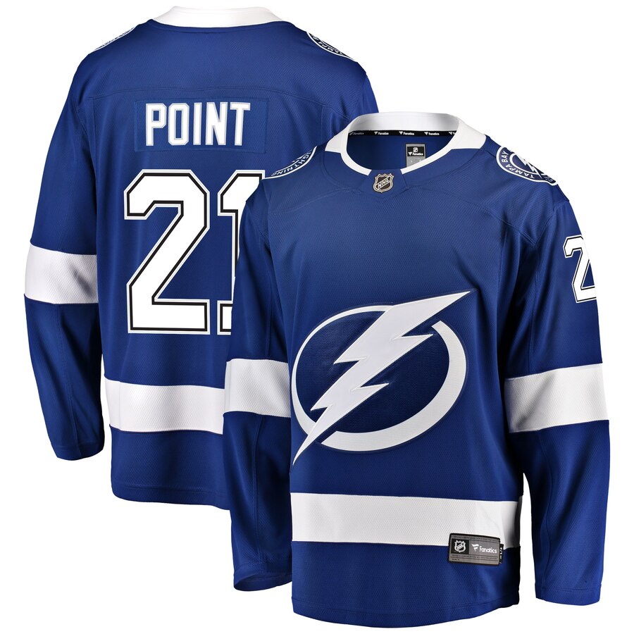 Brayden Point Tampa Bay Lightning Fanatics Branded Youth Breakaway Player Jersey Blue