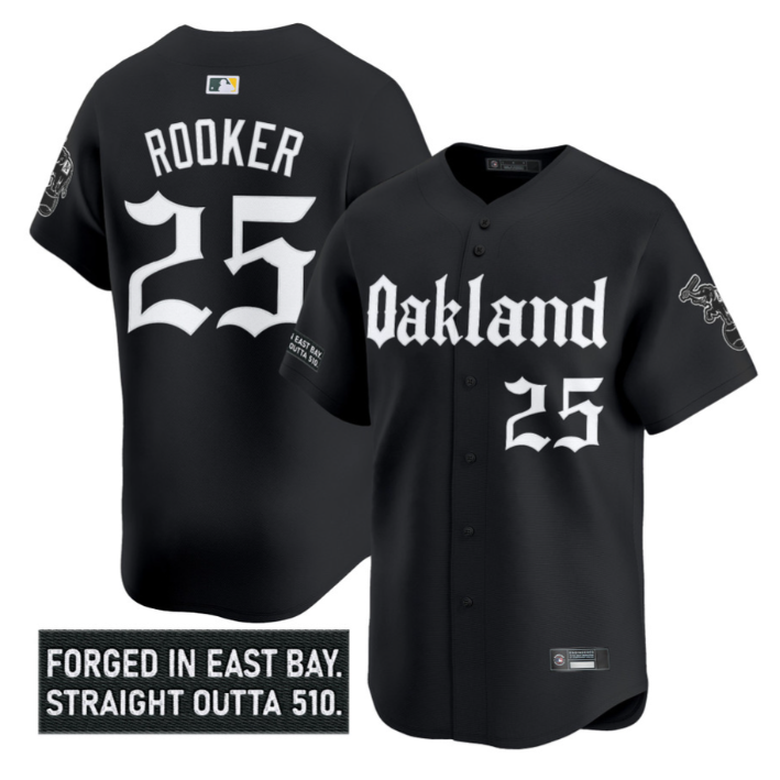 Brent Rooker Jersey #25 Oakland Athletics Gothic East Bay Edition Stitched