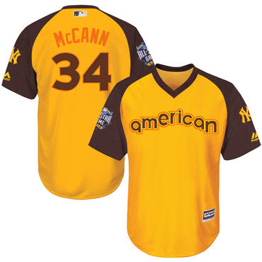Brian Mccann Gold 2016 Mlb All star Jersey Mens American League New York Yankees 34 Cool Base Game Collection