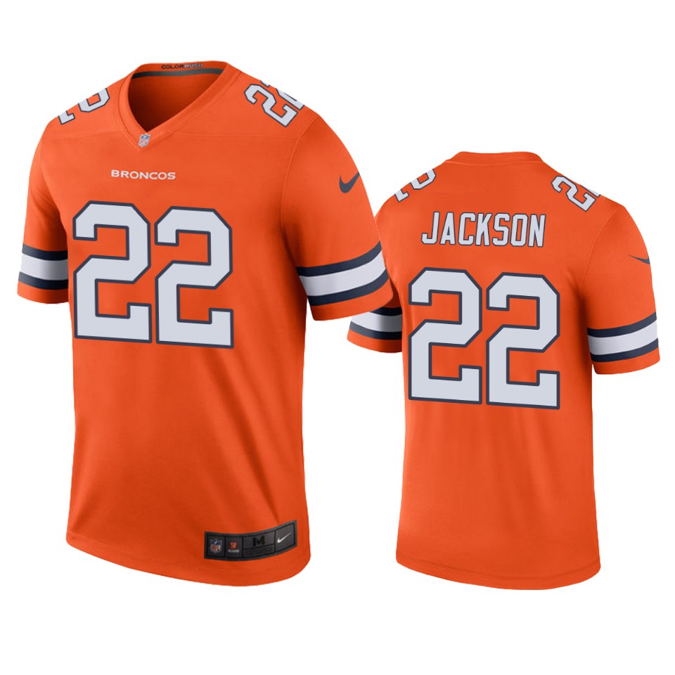 Broncos Kareem Jackson Orange Color Rush Legend Jersey