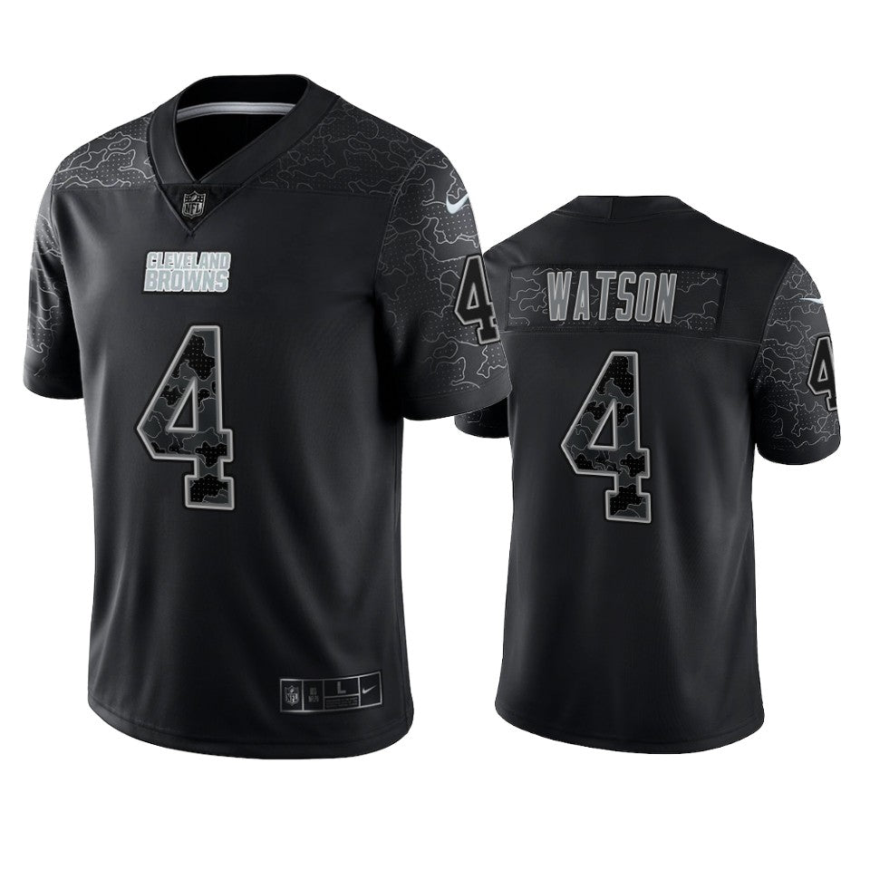 Browns Deshaun Watson Reflective Limited Black Jersey