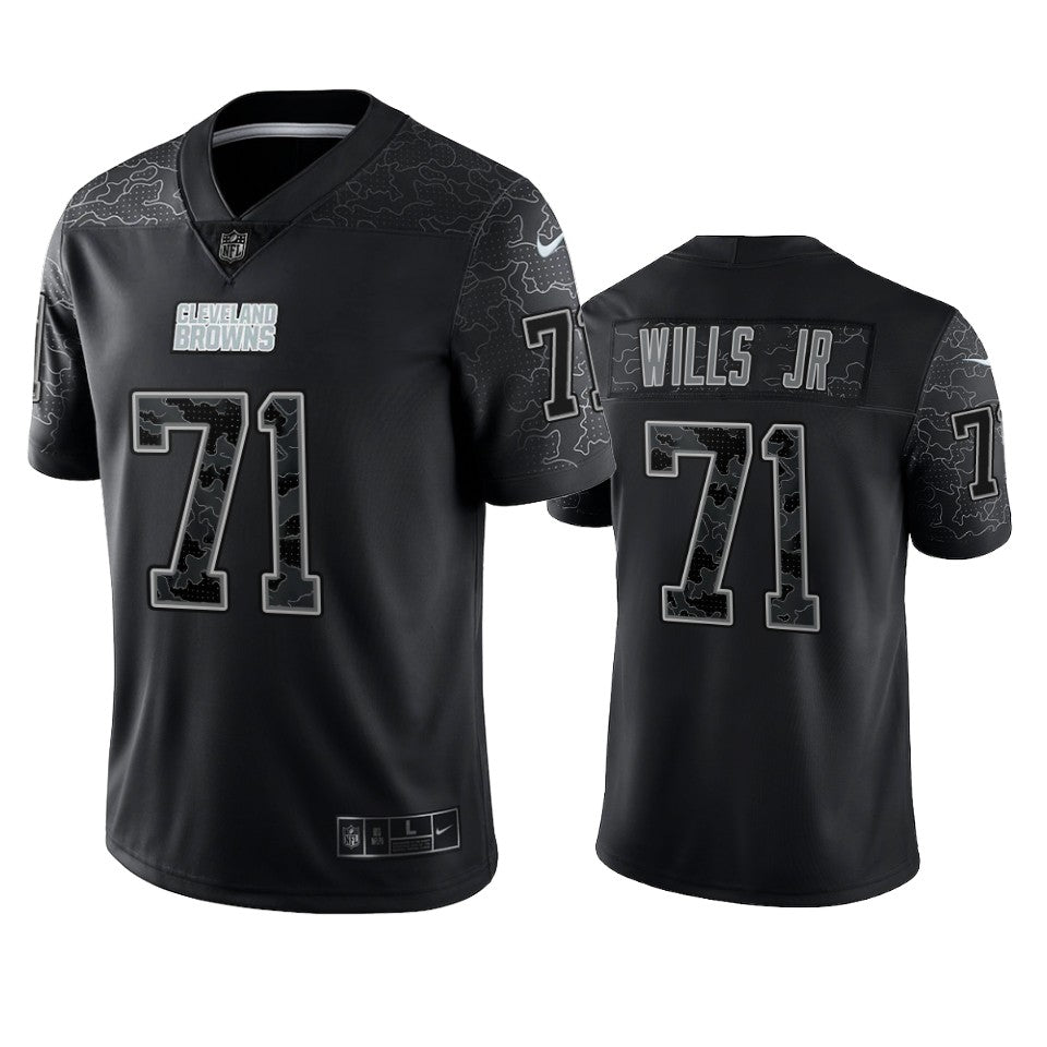 Browns Jedrick Wills Reflective Limited Black Jersey