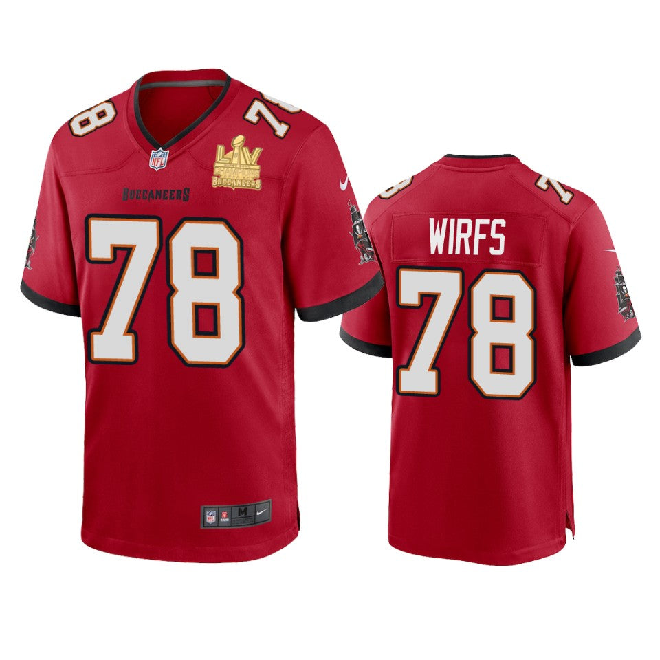 Buccaneers Tristan Wirfs Super Bowl Lv Champions Red Game Jersey
