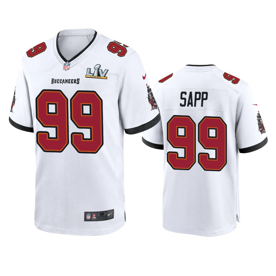 Buccaneers Warren Sapp Super Bowl Lv White Game Jersey