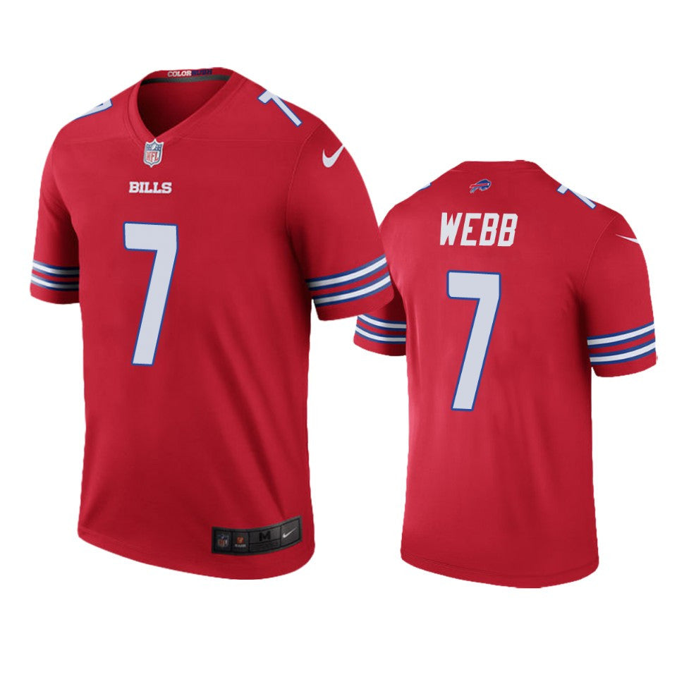 Buffalo Bills Davis Webb Red Color Rush Legend Jersey