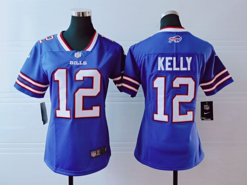 Buffalo Bills Jim Kelly 12 Nfl 2020 Indigo Womens Jersey