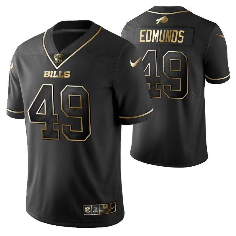 Buffalo Bills Tremaine Brandedmunds 49 2021 Nfl Golden Brandedition Black Jersey Gift For Bills Fans