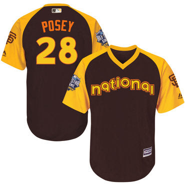 Buster Posey Brown 2016 Mlb All star Jersey Mens National League San Francisco Giants 28 Cool Base Game Collection