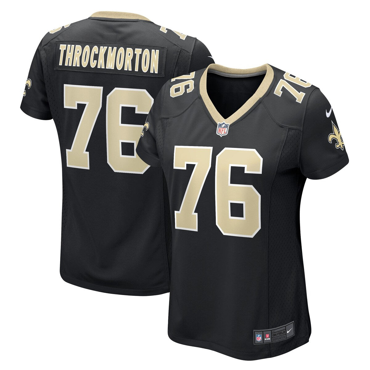 Calvin Throckmorton New Orleans Saints Nike Womens Game Player Jersey Black