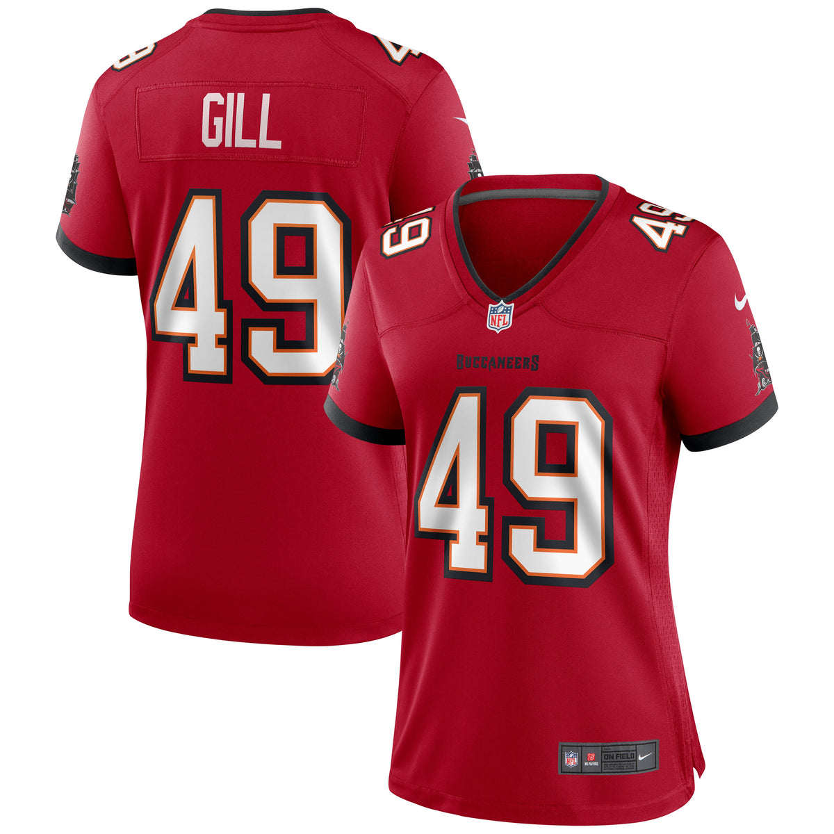 Cam Gill Tampa Bay Buccaneers Nike Womens Game Jersey Red