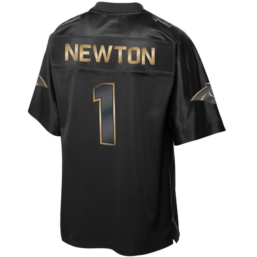 Cam Newton Carolina Panthers Nfl Pro Line Gold Collection Jersey Black