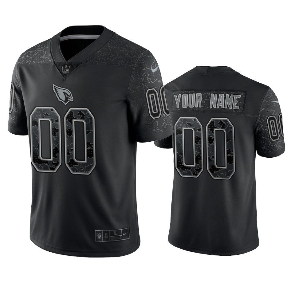 Cardinals Custom Reflective Limited Black Jersey Mens