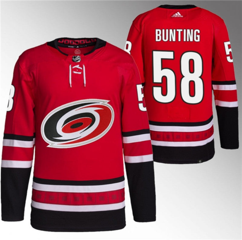 Carolina Hurricanes 58 Michael Bunting Red Stitched Jersey
