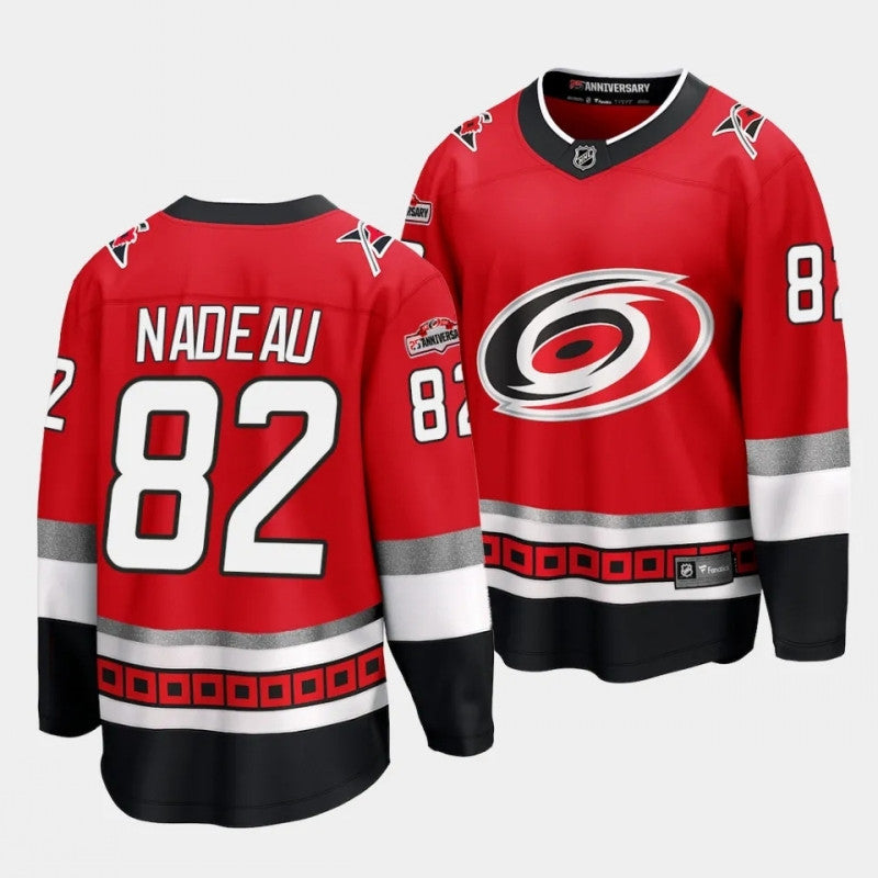 Carolina Hurricanes 82 Bradly Nadeau Alternate Red 2023 Nhl Draft