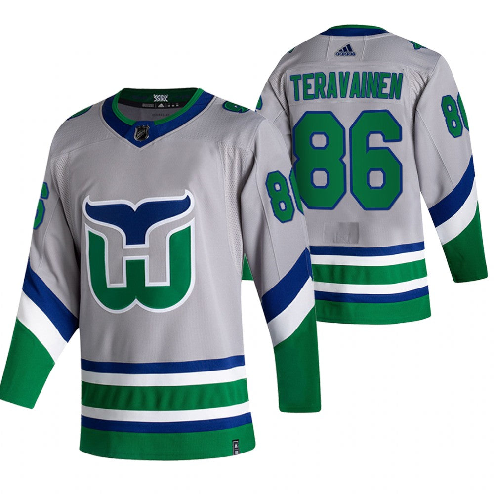 Carolina Hurricanes 86 Teuvo Teravainen Grey Mens Adidas 2020 21 Reverse Retro Alternate Nhl Jersey