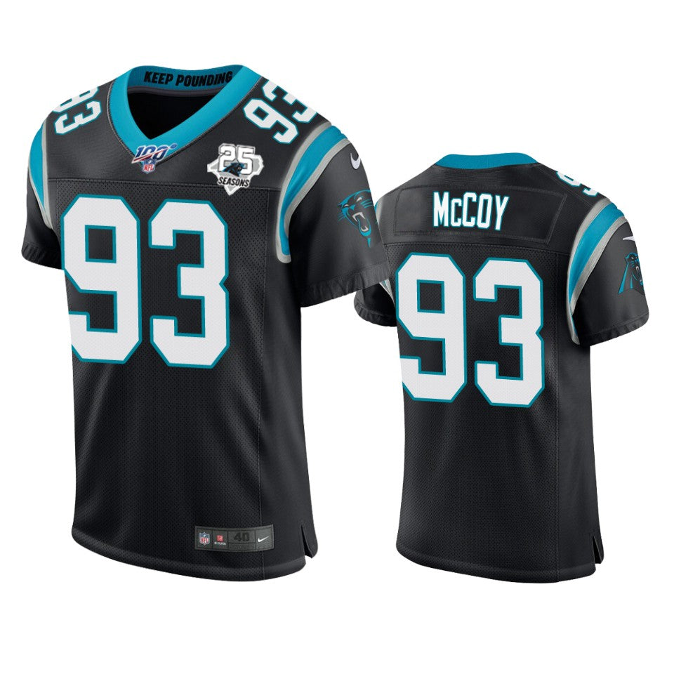 Carolina Panthers Gerald Mccoy Black 25th Season Vapor Elite Jersey