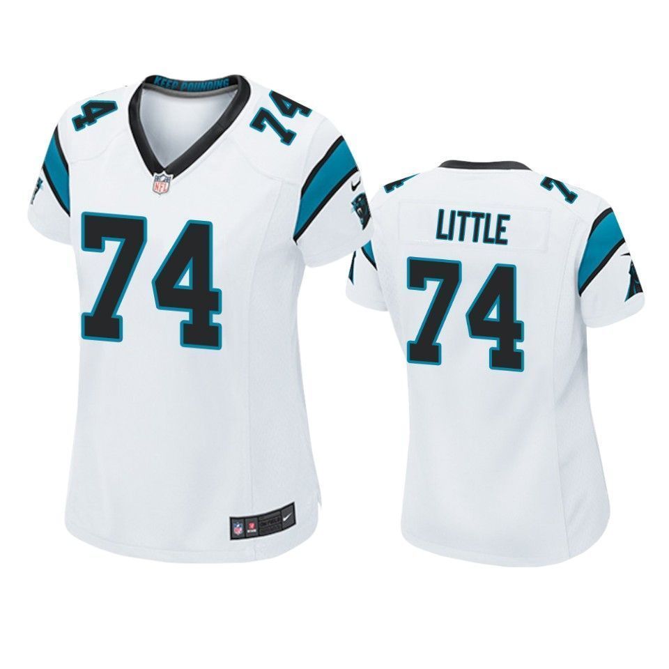 Carolina Panthers Greg Little 2019 Nfl Draft White Game Womens Jersey