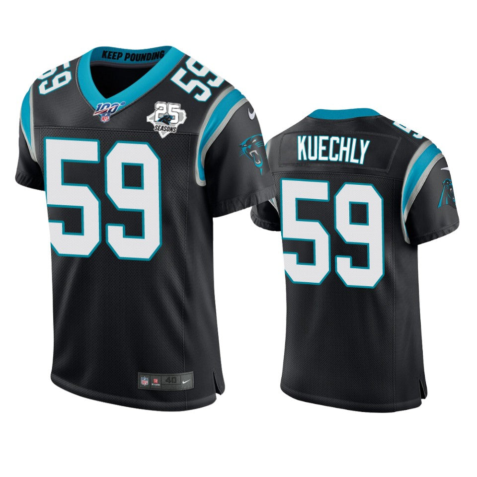 Carolina Panthers Luke Kuechly Black 25th Season Vapor Elite Jersey