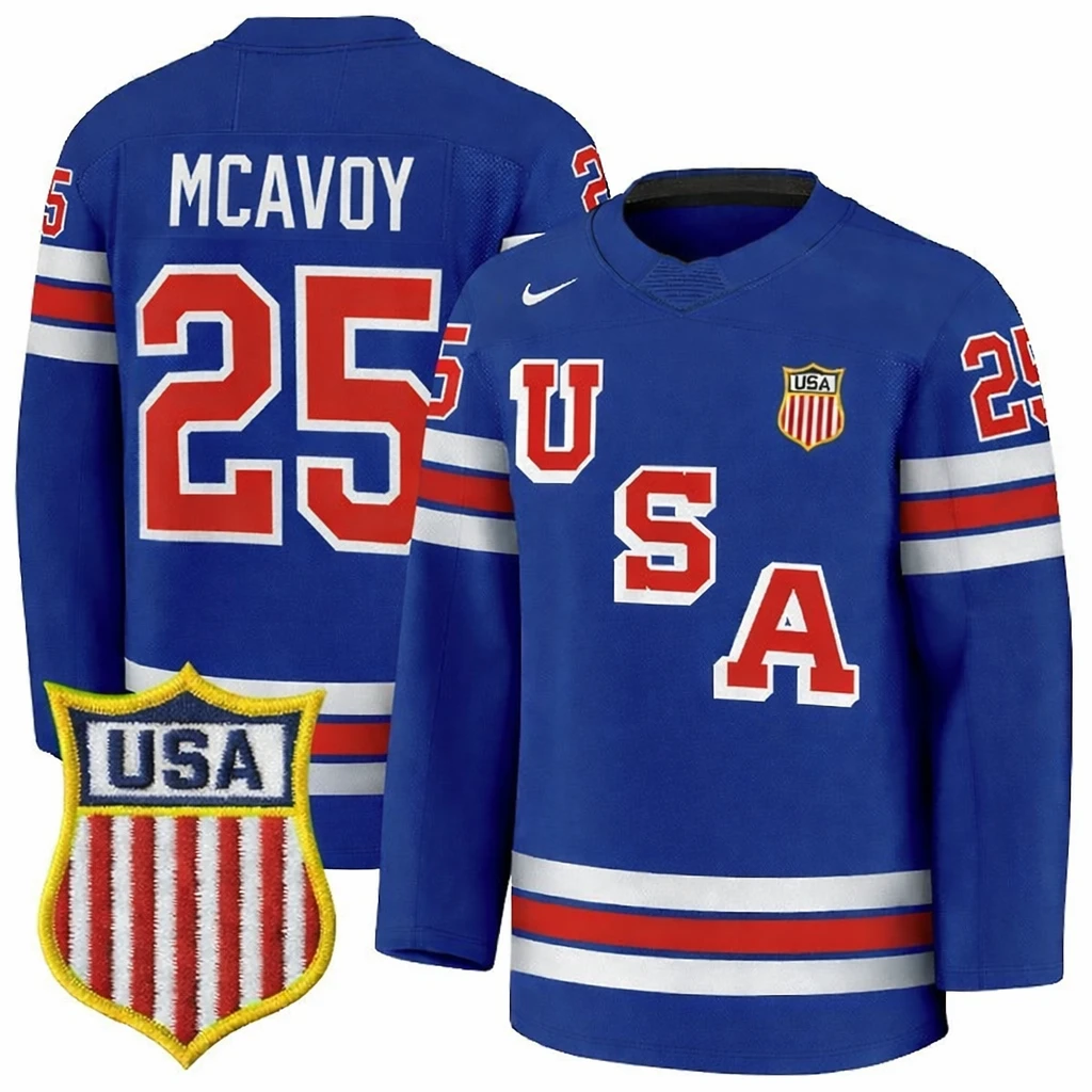 Charlie McAvoy Jersey #25 Team USA Winter Olympics 2026 Hockey Premium STITCHED