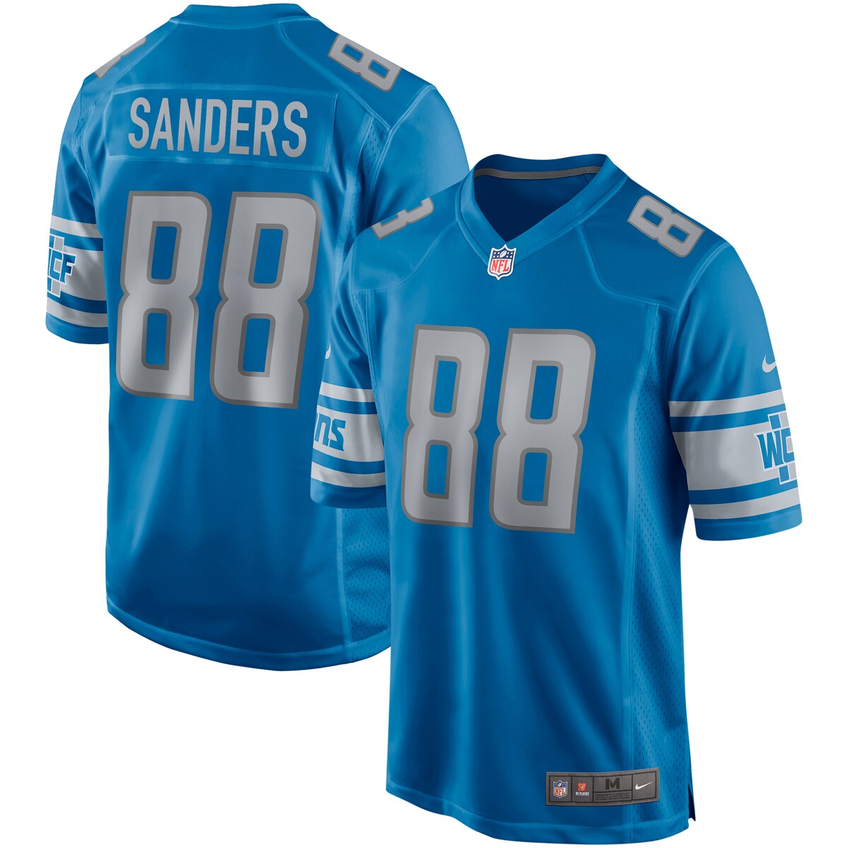 Charlie Sanders Detroit Lions Nike Game Retired Player Jersey Blue
