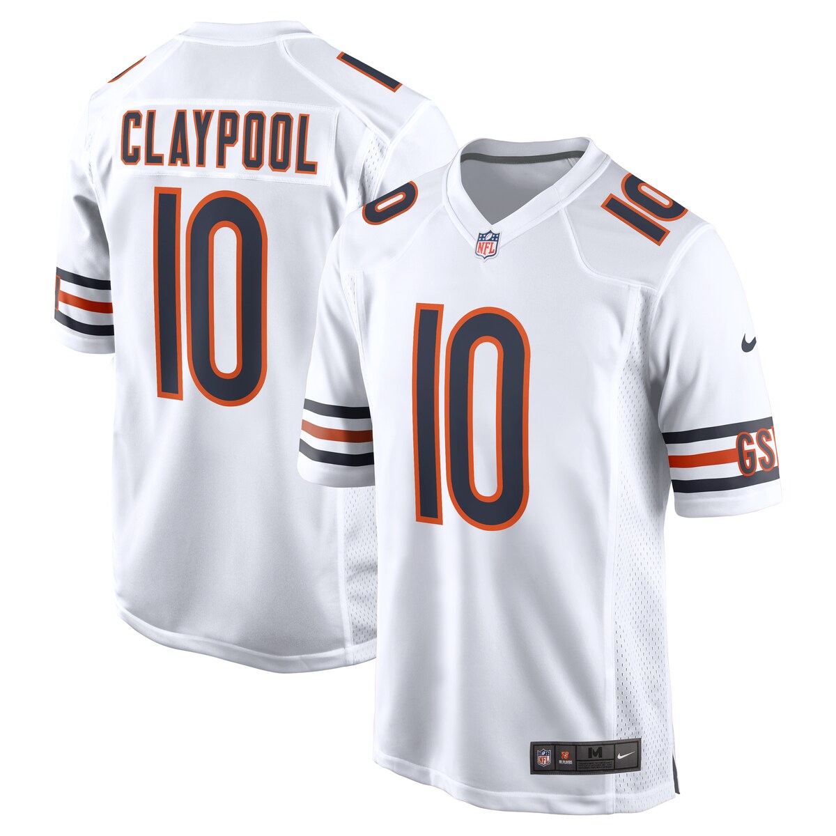 Chase Claypool Chicago Bears Nike Game Player Jersey White