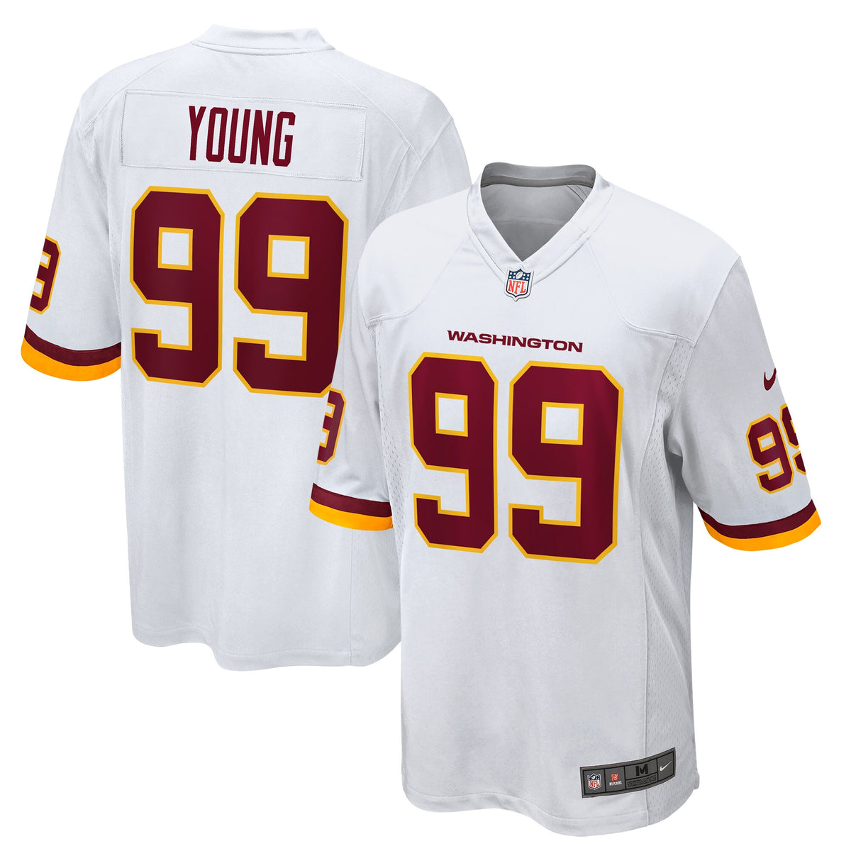 Chase Young Washington Football Team Nike Game Jersey White