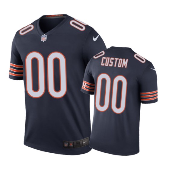 Chicago Bears 00 Custom Nike Color Rush Navy Jersey